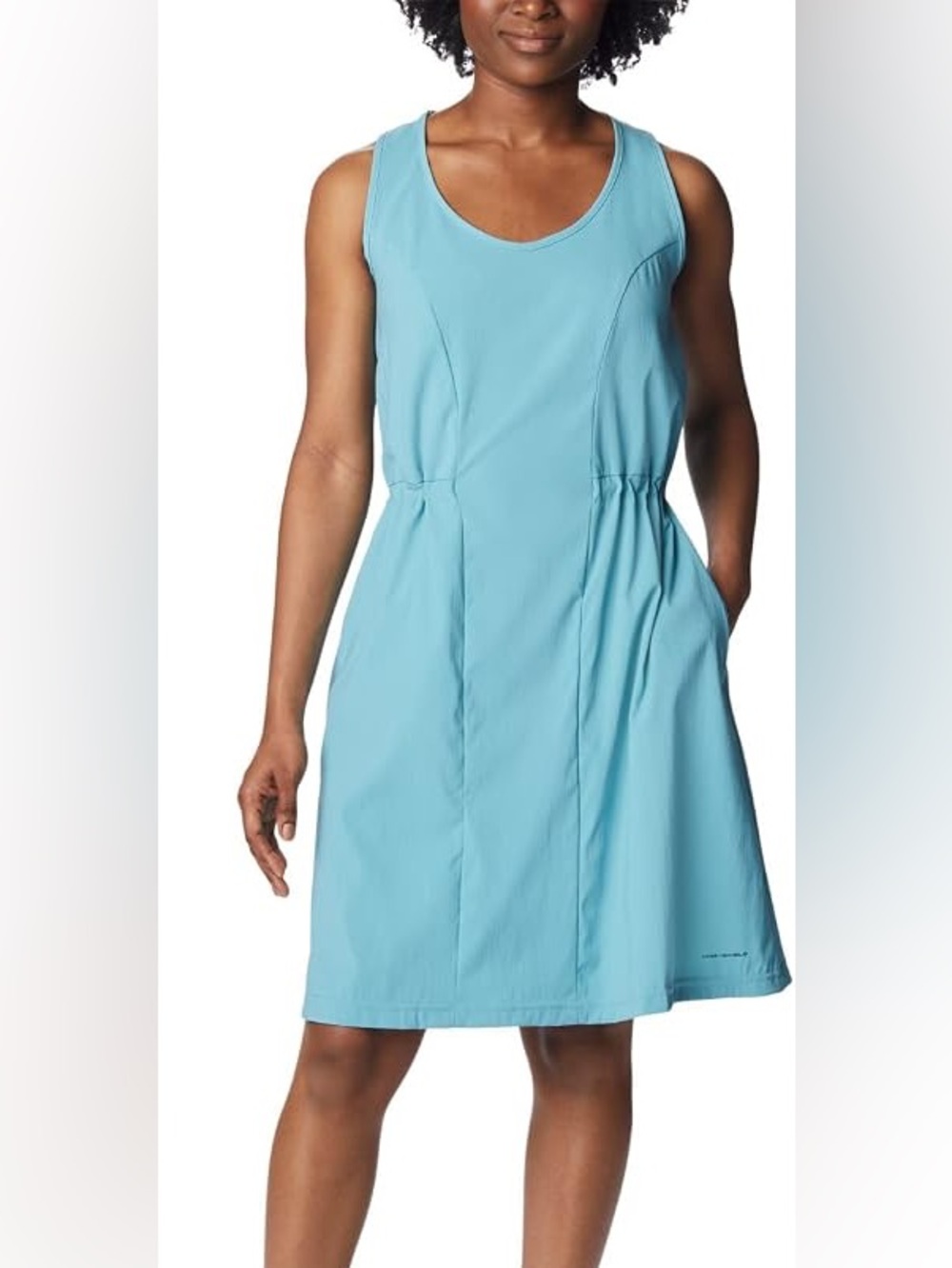 Columbia Aqua Blue Sleeveless A-Line Skirt Dress